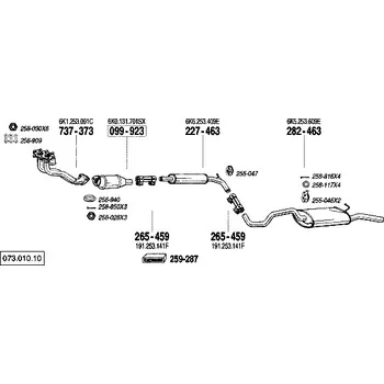 Katalyzátor katalyzátor Bosal 099-923