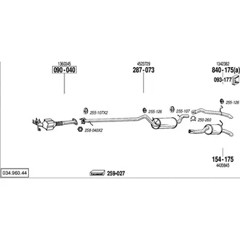 Výfuková trubka výfuková trubka zadní Bosal 840-175