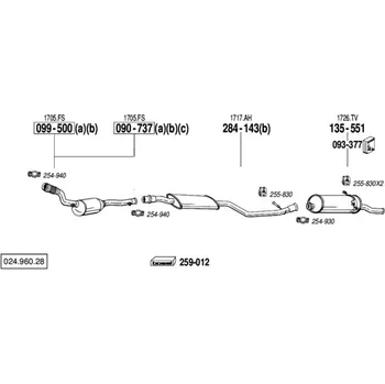 Katalyzátor katalyzátor Bosal 099-500