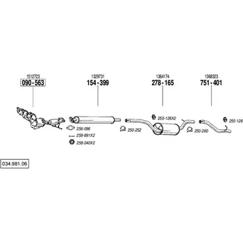 Výfuková trubka výfuková trubka zadní Bosal 751-401