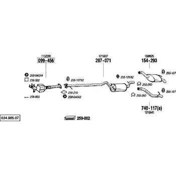 Výfuková trubka výfuková trubka zadní Bosal 740-117