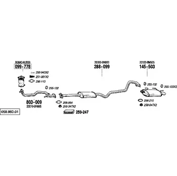 Výfuková trubka výfuková trubka přední Bosal 803-009