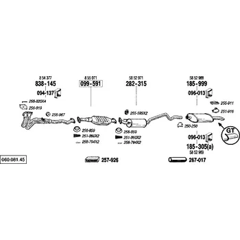 Katalyzátor katalyzátor Bosal 099-591