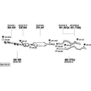 Výfukový systém výfuková trubka přední Bosal 853-829
