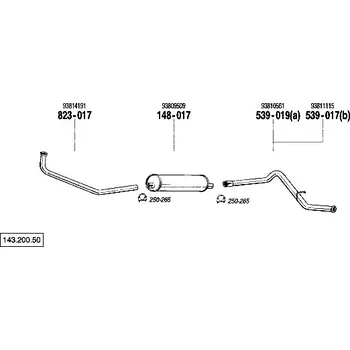 Výfuková trubka výfuková trubka zadní Bosal 539-017