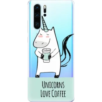 Pouzdro na mobilní telefon Odolné silikonové pouzdro iSaprio - Unicorns Love Coffee - Huawei P30 Pro