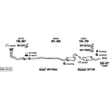 Výfukový systém výfuková trubka zadní Bosal 335-871
