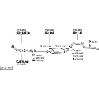 Výfuková trubka výfuková trubka zadní Bosal 850-137