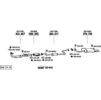 Výfuková trubka výfuková trubka přední Bosal 823-857