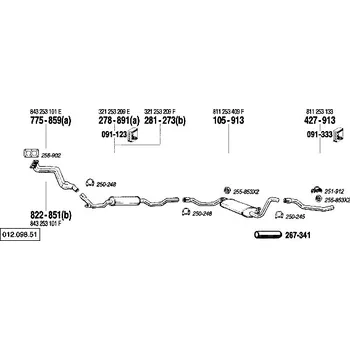 Výfuková trubka výfuková trubka přední Bosal 775-859