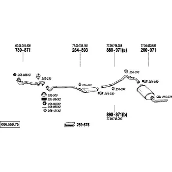 Výfuková trubka výfuková trubka střední Bosal 890-871