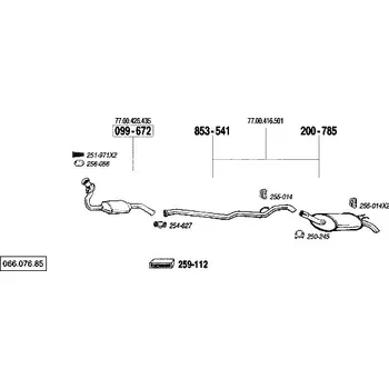 Katalyzátor katalyzátor Bosal 099-672