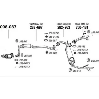 Filtr pevných částic filtr pevných částic Bosal 098-087