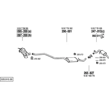 Filtr pevných částic filtr pevných částic Bosal 097-200