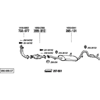 Katalyzátor katalyzátor Bosal 099-810