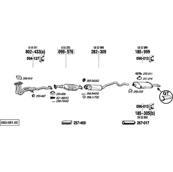 Katalyzátor katalyzátor Bosal 099-576