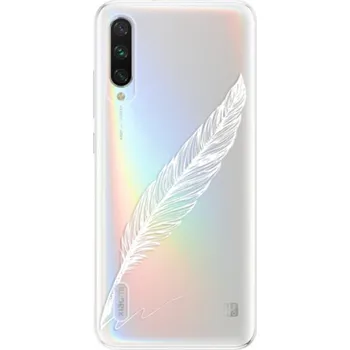 Pouzdro na mobilní telefon Odolné silikonové pouzdro iSaprio - Writing By Feather - white - Xiaomi Mi A3