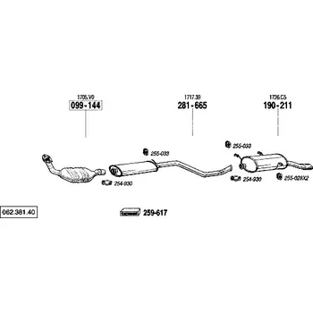 Katalyzátor katalyzátor Bosal 099-144