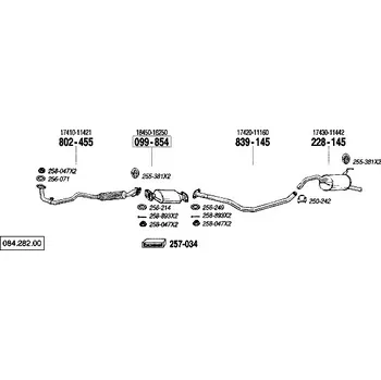Výfuková trubka výfuková trubka střední Bosal 839-145