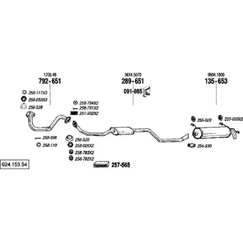 Výfukový systém výfuková trubka přední Bosal 792-651