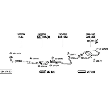 Výfuková trubka výfuková trubka střední Bosal 888-013