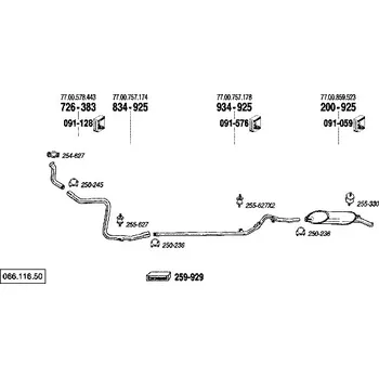 Výfuková trubka výfuková trubka střední Bosal 934-925