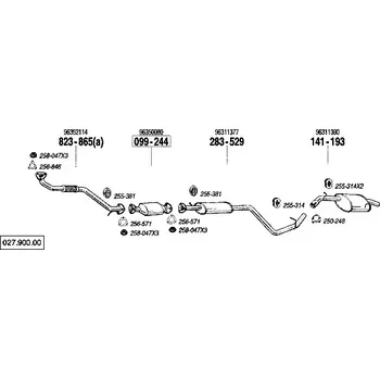 Výfuková trubka výfuková trubka přední Bosal 823-865