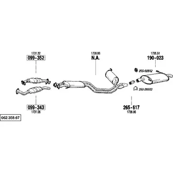 Katalyzátor katalyzátor Bosal 099-352