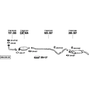 Výfuková trubka výfuková trubka střední Bosal 925-507