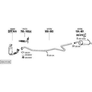 Výfuková trubka výfuková trubka přední Bosal 700-165