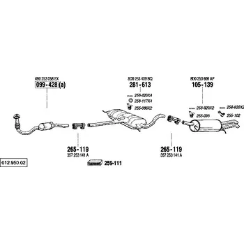 Katalyzátor katalyzátor Bosal 099-428
