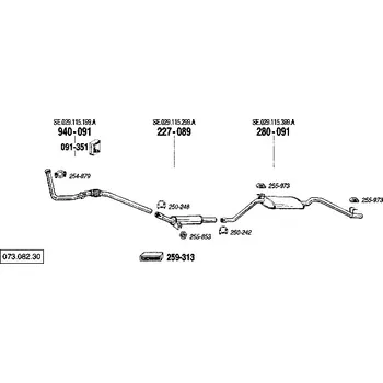 Výfukový systém výfuková trubka přední Bosal 940-091