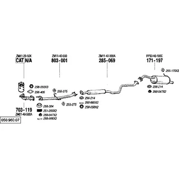 Výfuková trubka výfuková trubka přední Bosal 703-119