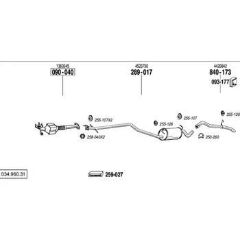 Výfuková trubka výfuková trubka zadní Bosal 840-173