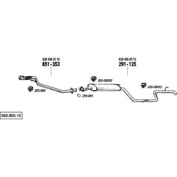 Výfuková trubka výfuková trubka přední Bosal 851-353
