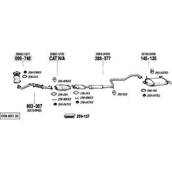 Výfukový systém výfuková trubka přední Bosal 803-007