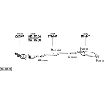Filtr pevných částic filtr pevných částic Bosal 097-243