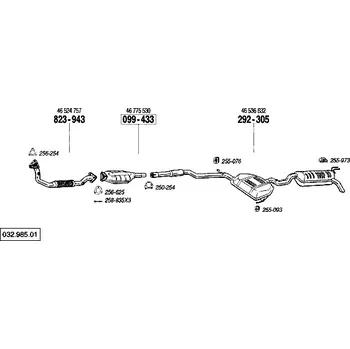 Výfuková trubka výfuková trubka přední Bosal 823-943