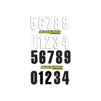 Samolepicí dekorace na vozidlo Čísla Blackbird 13x7 PVC 3ks, Barva Černá, Číslo 1