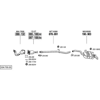 Filtr pevných částic filtr pevných částic Bosal 095-108