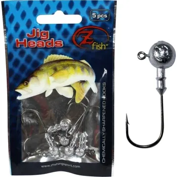 Umělá nástraha Zfish jigové hlavičky - 5 ks hmotnost: 15 g - háček 4/0