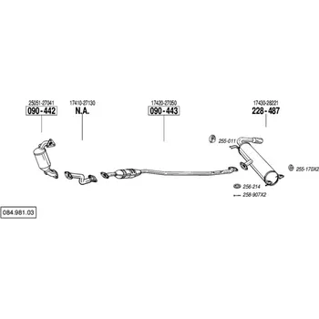 Katalyzátor katalyzátor Bosal 090-443
