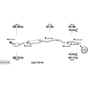 Katalyzátor katalyzátor Bosal 099-741