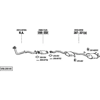 Katalyzátor katalyzátor Bosal 099-558