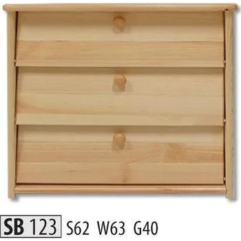 ImportWorld Botník Armanda masiv v63 x š62 x h40 cm (Barva dřeva: Šedá)