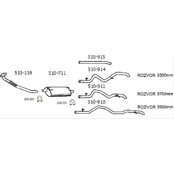 Výfuková trubka výfuková trubka zadní Bosal 510-914
