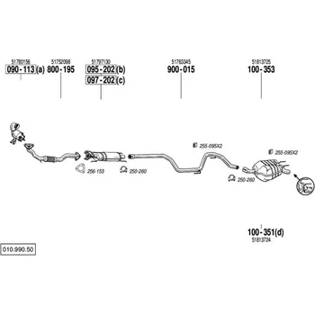 Filtr pevných částic filtr pevných částic Bosal 095-202