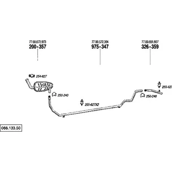 Výfuková trubka výfuková trubka zadní Bosal 326-359