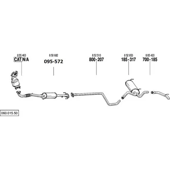 Výfuková trubka výfuková trubka zadní Bosal 700-185