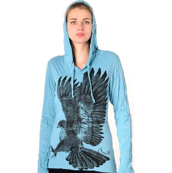 Dámská mikina Dámská mikina Sure s kapucí Orel tyrkysová XL